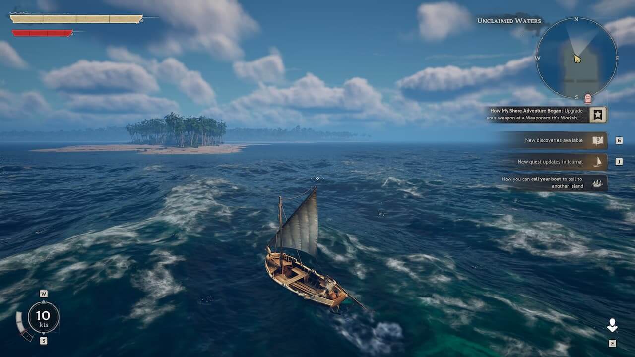 Reaching a new island in Windrose
