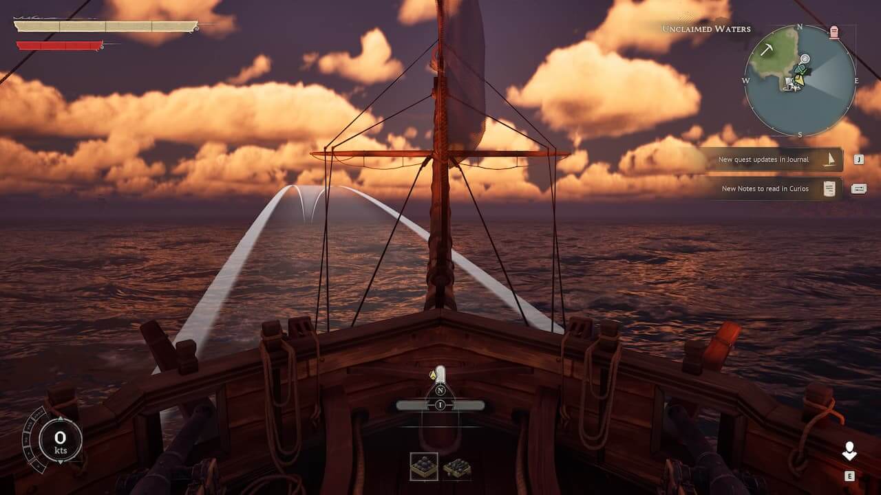 Using a cannon on a ship in Windrose