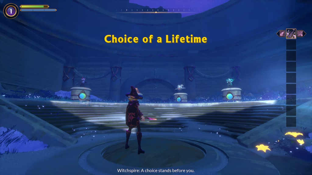 Choosing your starting Luminary in Witchspire