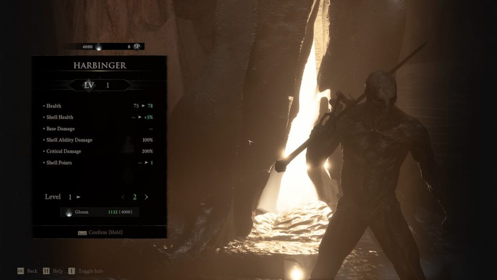 The level up mechanic in Mortal Shell 2