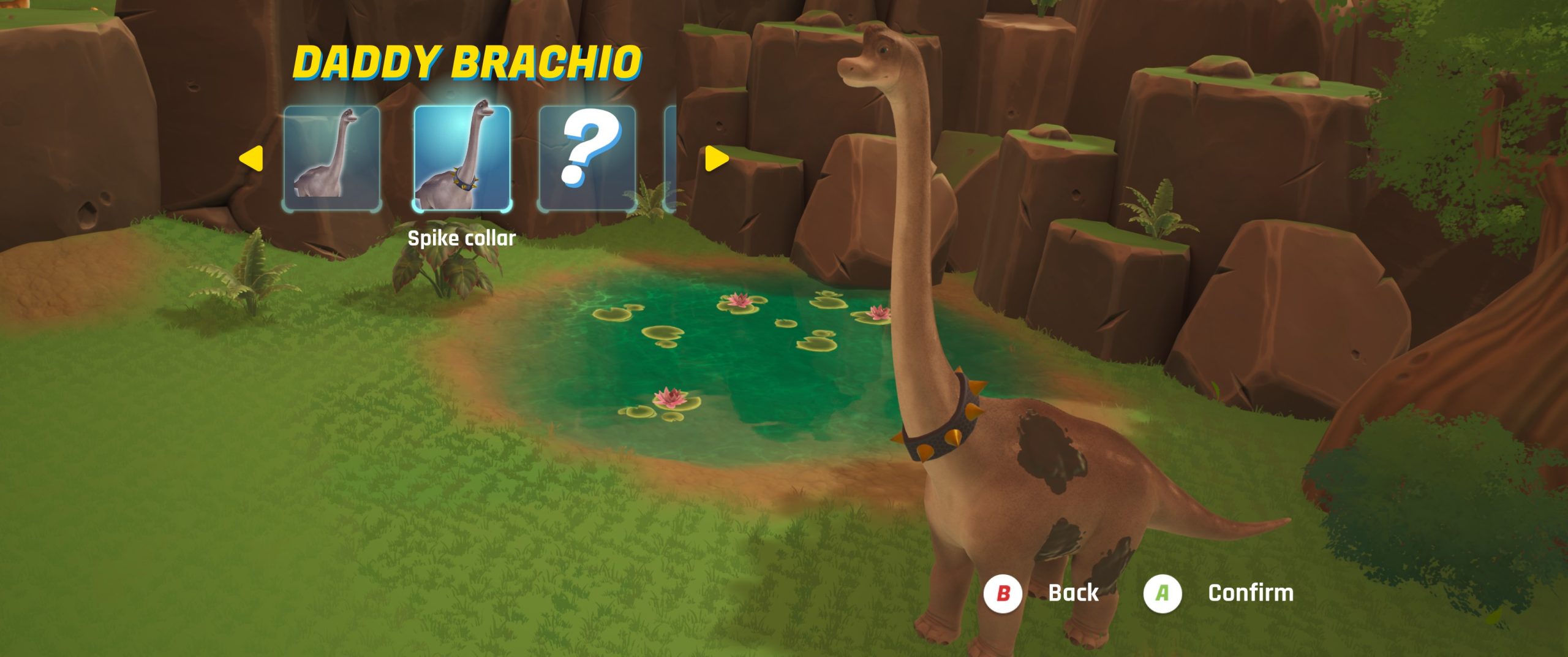 image showing a brachiosaurus with a spiked collar on with the words Daddy Brachio