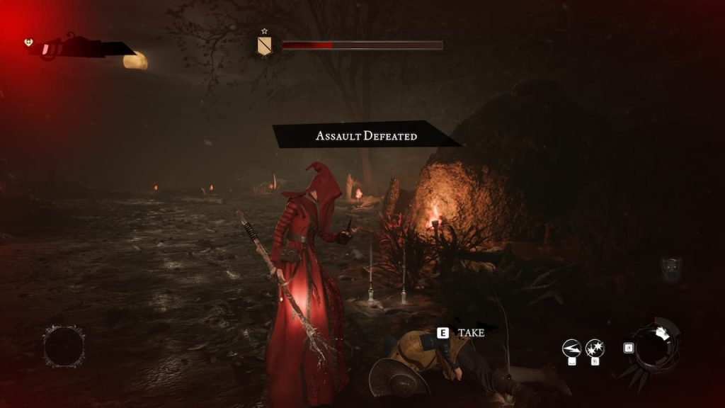 Completing a combat sequence in the opening section