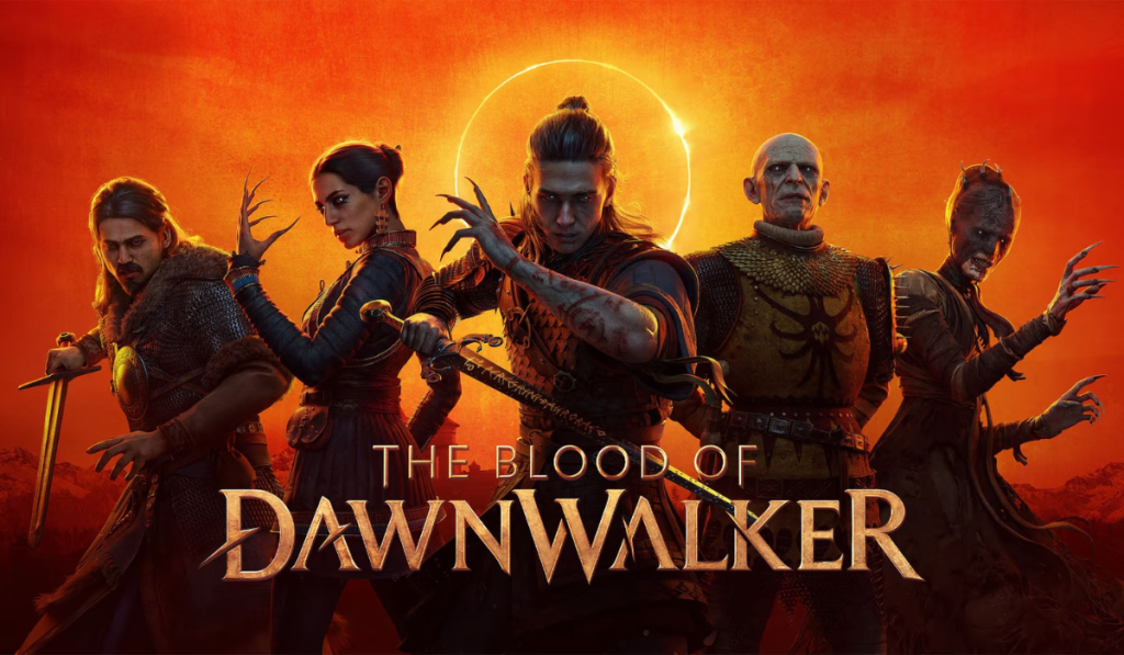 key art for the game showing 5 shadowy characters on a sun lit background