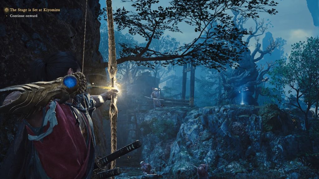 Using the bow in Onimusha to snipe an enemy