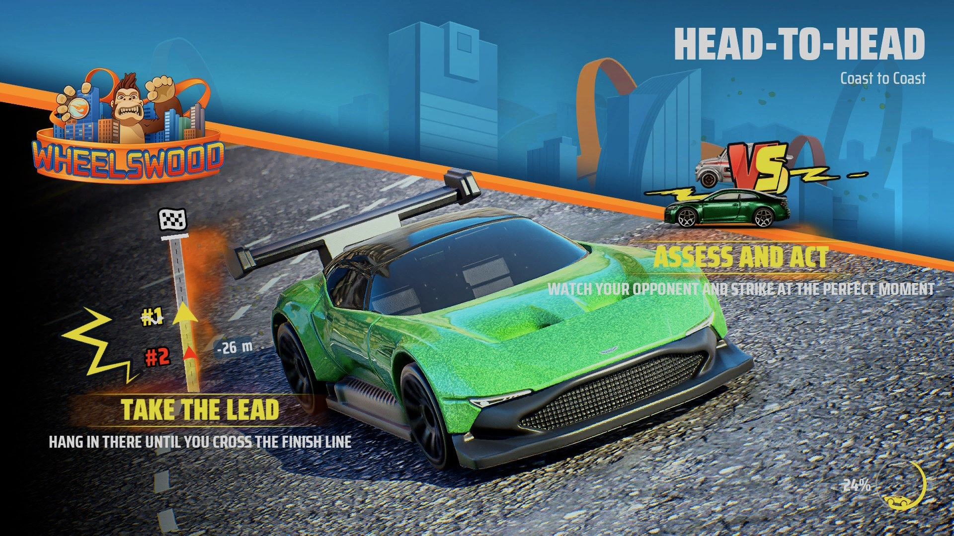 screenshot of hot wheels infinite rush showing the car up close and the glitter finish