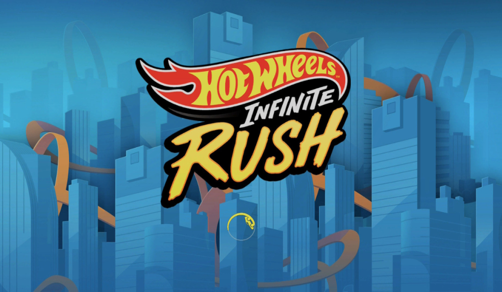 key art for hot wheels infinite rush featuring the game name in the middle